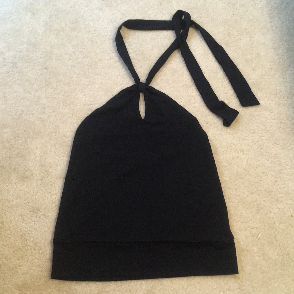Black rayon Ann Taylor halter top